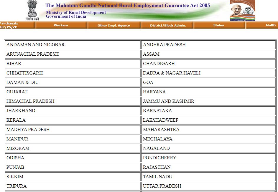 MGNREGA Job card list details