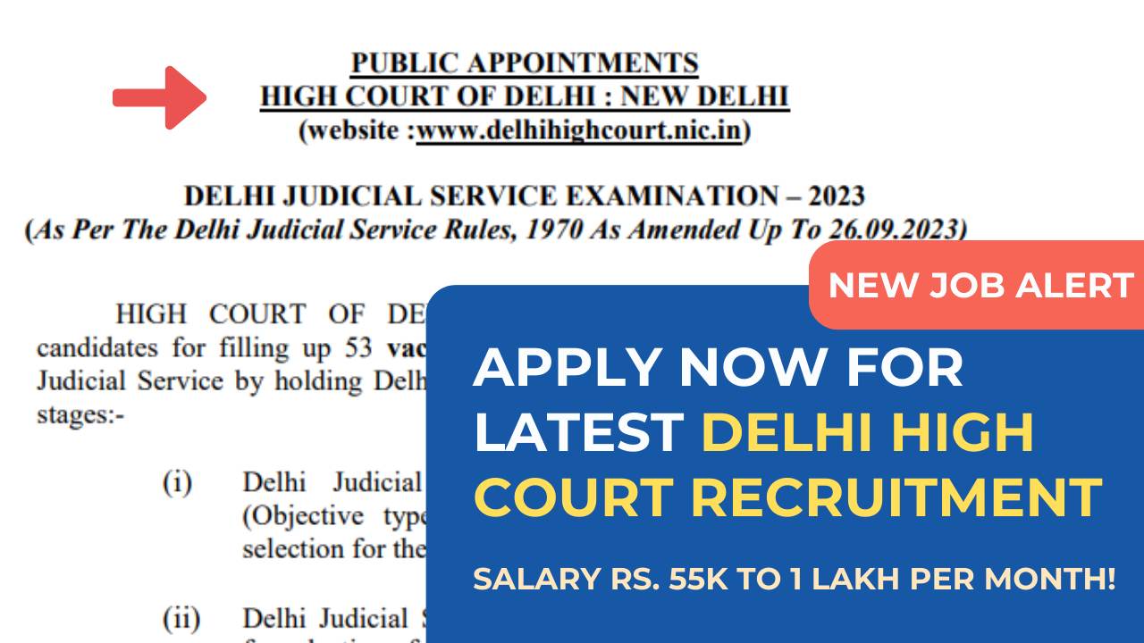 Delhi High Court Recruitment 2023, delhi high court vacancy 2023