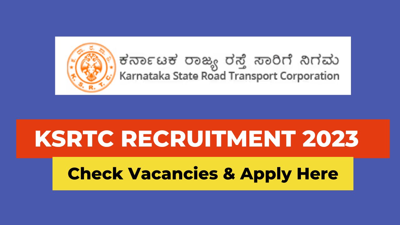 KSRTC Recruitment 2023official website, KSRTC Jobs 2023 driver conductor