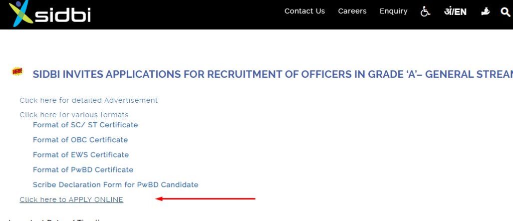Sidbi recruitment 2023 qualification, Sidbi recruitment 2023 apply online